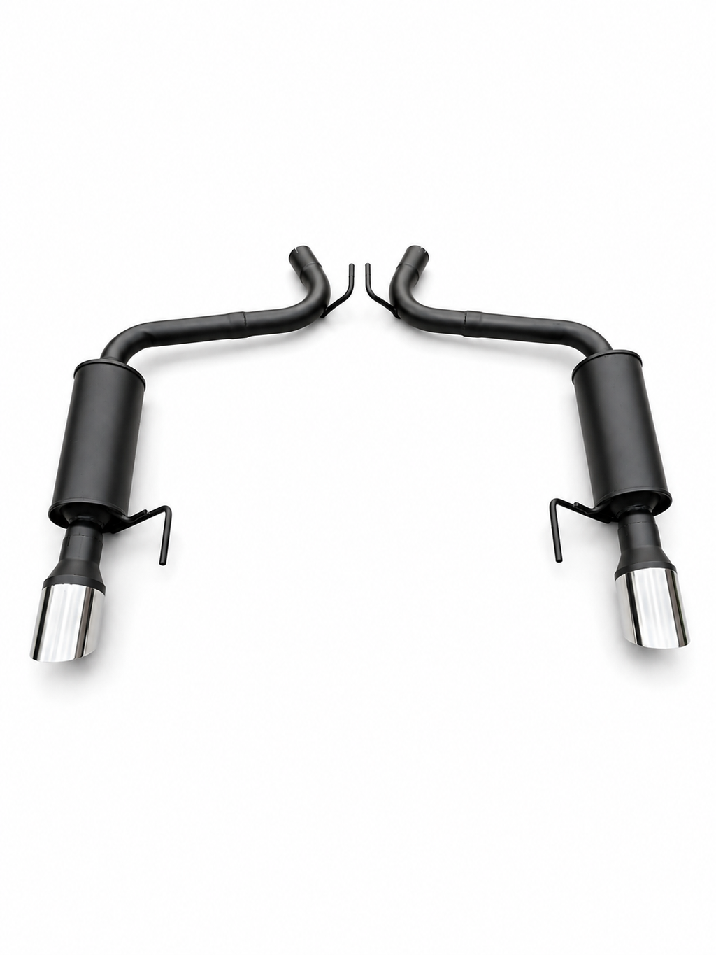 Tłumik końcowy przelotowy FORD MUSTANG VI 2.3 EcoBoost / 3.7 V6 / 5.0 V8 – 2×100 mm, srebrne ostre końcówki