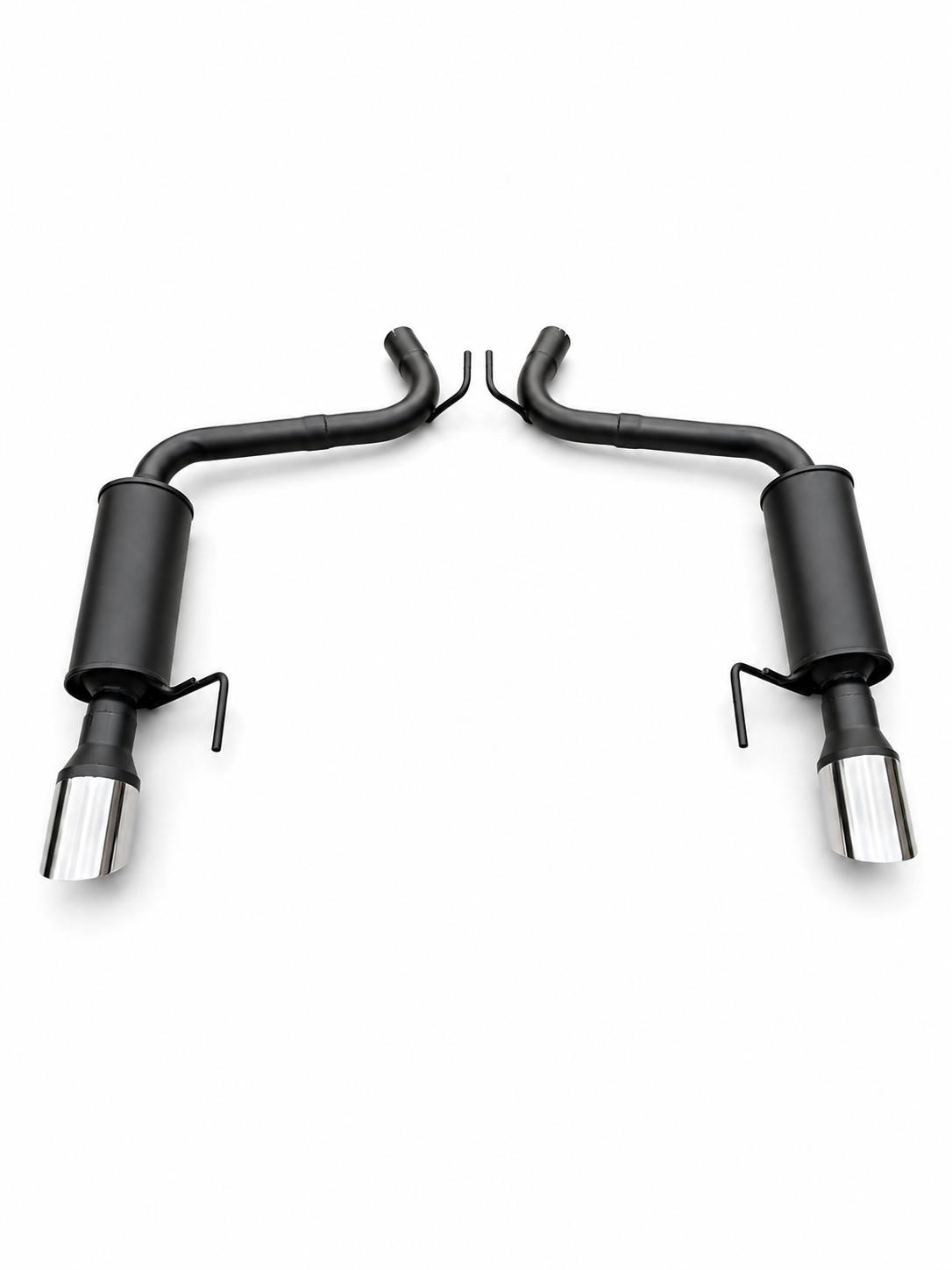 Tłumik końcowy przelotowy FORD MUSTANG VI 2.3 EcoBoost / 3.7 V6 / 5.0 V8 – 2×100 mm, srebrne ostre końcówki