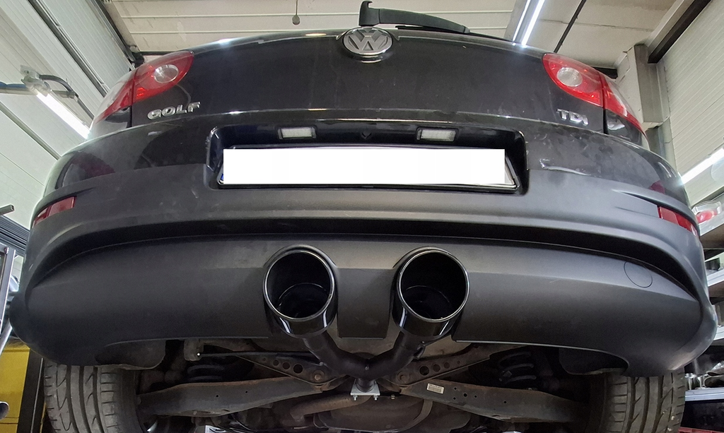 Tłumik wydech przelot rura VW GOLF 5 6 r32 R-line +SEAT LEON 114mm